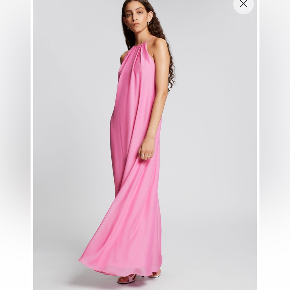 & other stories size 0 pink floor length dress (wedding guest)